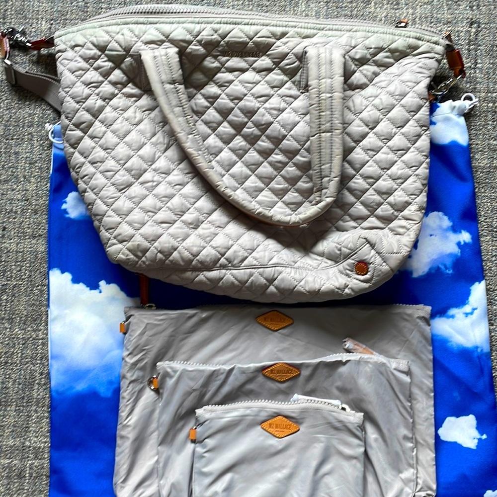MZ Wallace Large Sutton in pale “greige”